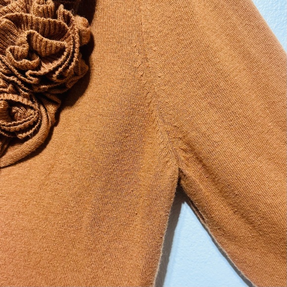 Esprit EUC Women’s V Neck Knit Brown Ribbed Sweater Size Medium - Picture 9 of 9